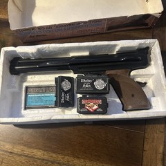 VINTAGE DAISY POWER LINE 717 AIR PISTOL ORIGINAL BOX & PAPERWORK With Steel