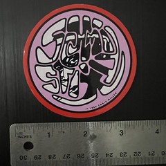 Vintage 1980’s Schmitt Stix Skateboards Chris Miller￼ Pink & Red Circle Sticker