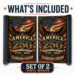 America 250 Cornhole Board Wraps Patriotic Eagle Vinyl Wraps 24×48 Set of 2