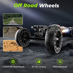 Electric Skateboard Longboard 3000W 32 MPH W/ Ambient Light & Remote Control US