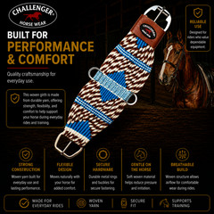 Horse Horse Western 21 Strand Double Weave Two-Tone Mohair Roper Cinch 97RT15