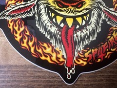 Spitfire Skateboard Wheels Cyclops Goat Pentagram Fire sticker Anti Hero Skate