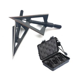3/6/12/24/60pcs Broadheads 3 Blades Arrowheads Tip Steel For Bow And Crossbow