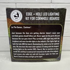 LED Cornhole Light Set for Board Edge & Hole Ring (White) Waterproof UltraBright