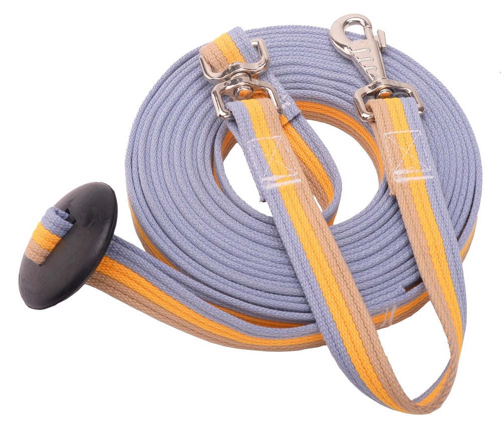 Cord Cotton Lunge Line with Rubber Stop，Equine Lunge Line for Horses with Swi…