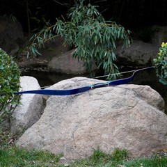 US 64» ZhuRan Curly Maple Blue Han Bow Recurve Bow Long Bow Archery Horse Bow