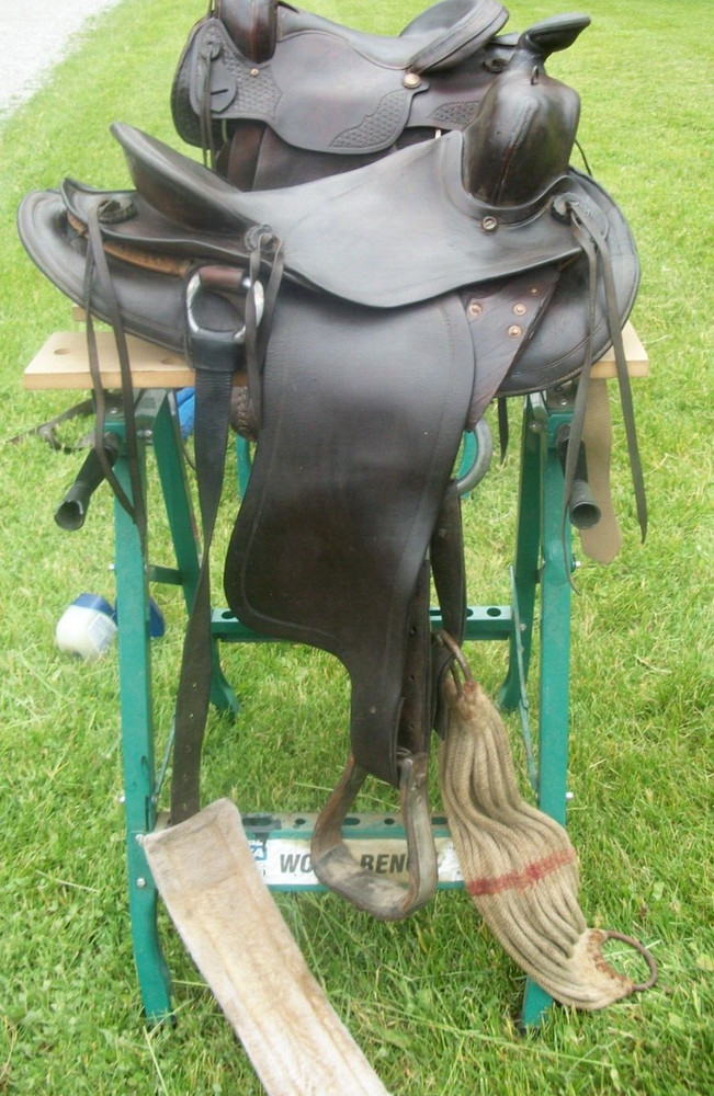 Vintage Western Leather Simco Saddle 2 220