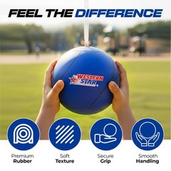 Western Star Tetherball Game Set – Soft-Touch Tether Ball Full Size, Blue