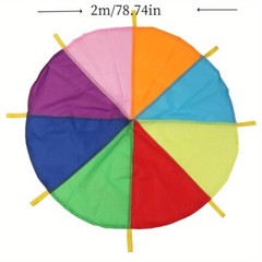 Rainbow Parachute (2M) – Outdoor Toy with Storage Bag for Kids’ Games