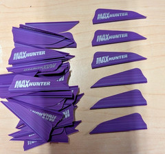 100 AAE Max Hunter 2.1″ PURPLE Vanes archery arrow fletching orange