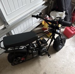 FRP GMB100 Mini Motorcycle 99cc 4-Stroke Gas, Black, LED Lights MPN GMB100
