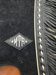 Suede Leather Chaps Fringe Horse Show Full Leg Zip Western Black Medium Adult(B7