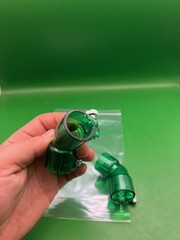 Pair of 2 Green Paintball Right Feed Elbows