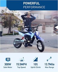 Hiboy 36V Electric Dirt Bike Kids Motorcycle Toy Motocross 9.3 Miles Range DK1
