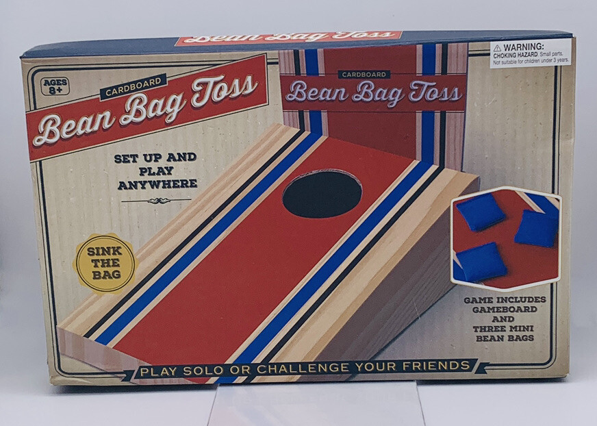 Cardboard Bean Bag Toss Party Game Complete Set 3 Mini Bags Ages 8+ New Open Box