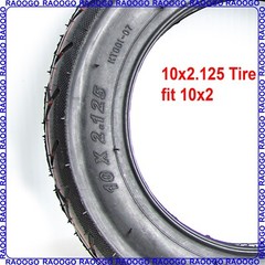 10×2.125 Tubeless Tire fit 10×2 Thick Rubber for Electric Scooter