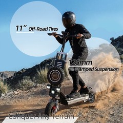 Dual Motor 5600W Single Swing Arm Electric Scooter 60V/30AH NFC 56MPH Offroad US