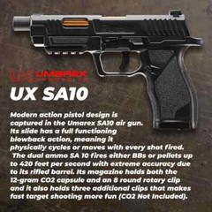 Umarex SA10 Air Pistol, .177 Cal w/ 250 Pellets & CO2 Bundle (2252113)