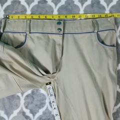 Dover Saddlery Riding Pants Women Size 34 Khaki Equestrian Breeches Stretch