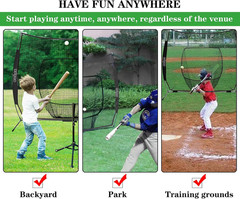 7X7Ft Baseball Net for Any Skill Level Players to Batting&Hitting&Pitching | …