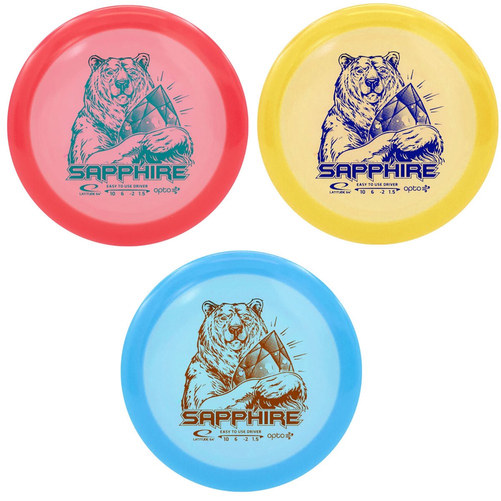 Latitude 64 Disc Golf Opto Air Sapphire Distance Driver 10/6/-2/1.5 – Choose Ex