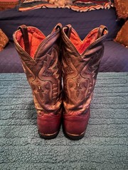 MENS DAN POST FULL QUILL OSTRICH BOOTS SZ 13D