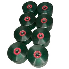 SURE-GRIP FAME ARTISTIC CLEAR WHEELS 57MM 95A – 8 PACK Clear Green w/ Bearings