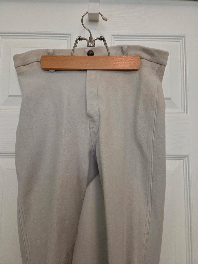 Devon Aire Equestrian Riding Breeches Knee Patch Tan Pants Size 30 Regular