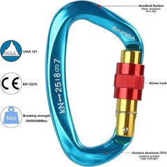 High-Quality D-Shape Carabiner for Mountaineering