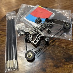 10″ Archery Mini Compound Bow 12lbs Arrows Set Children Toy Gift + Target LH RH