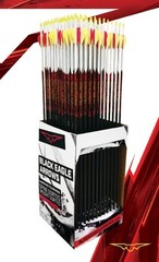 New Black Eagle Outlaw Carbon Arrows 350 White Crested & Blazer Vanes 1/2 Dozen