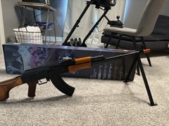 LCT RPK Electric Airsoft Rifle Wood Stock w/ Drum Mag, Orange Tip