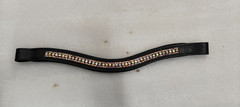 3 row Multi Clear Crystal Stylish Browband Made on Genuine Leather For Horses.