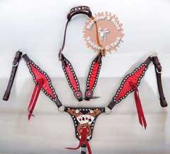 Western Tack Set Horse | Red Gator Gambler Tooling Tack Set
