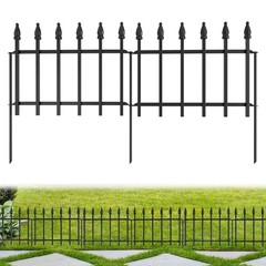 Decorative Garden Fence 10ft (L) x 19in (H) – 7 Panels Heavy Duty Garden Fenc…
