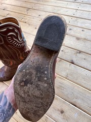 1960s Vintage Acme Comblast Cowboy Boots Double eagle inlay woman’s 9