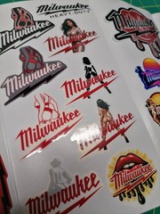 Milwaukee Hard Hat & Toolbox Sticker Pack – 30+ Waterproof Vinyl Stickers