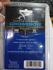 Carbon Express Crossbow adjustable field point 100 125 grain bolt practice tips