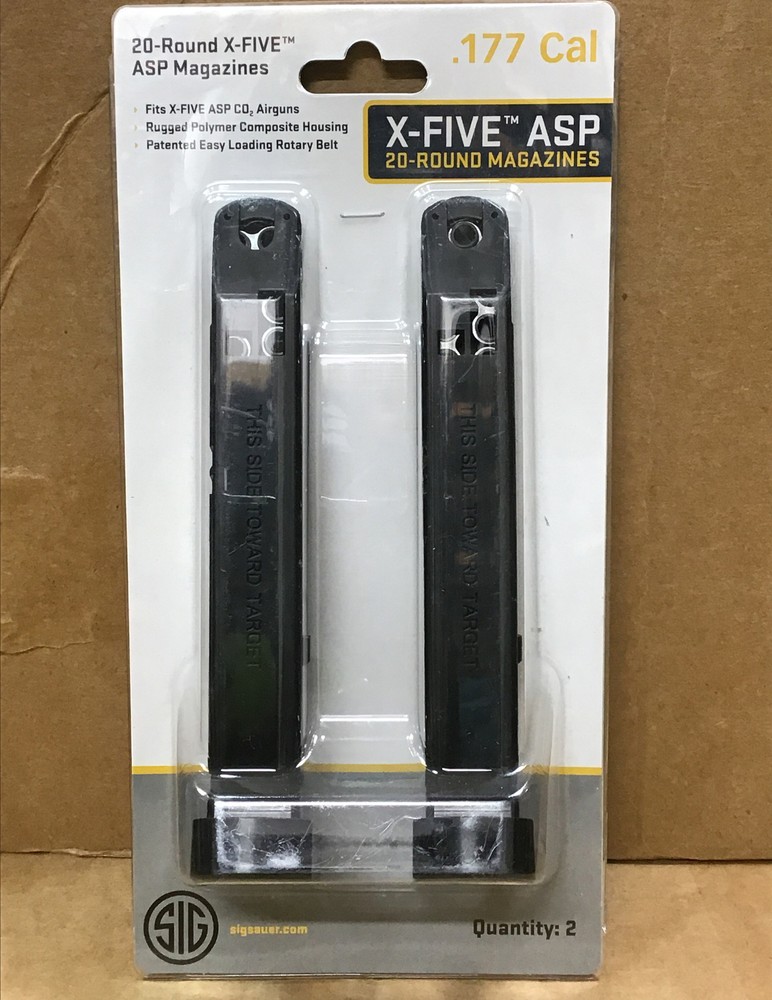 Sig Sauer X-Five Magazine 2 Pack .177 Caliber 20 Rounds AMPC-177-20X