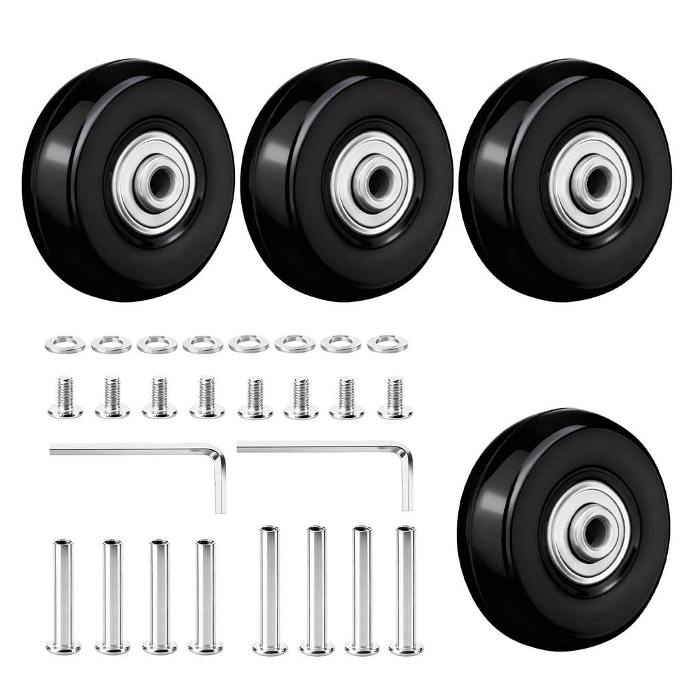 4Pcs Luggage Wheels Replacement Kit – 50mm x 18mm 2 inches