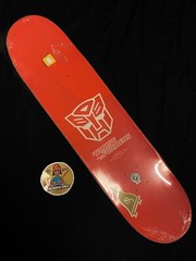 RARE SIGNED Paul Rodriguez Transformers Optimus Prime Primitive Skateboard Deck