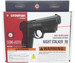 Crosman Night Stalker .177 Cal Air Pistol CO2 BB Gun + 1500 BBs & 5 CO2 (PFM520)