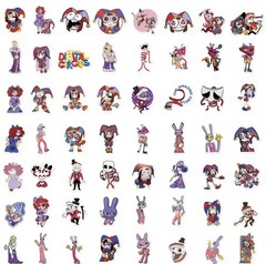 50 Piece Mix Lot 2” The Amazing Digital Circus Stickers Decals, Halloween Mix