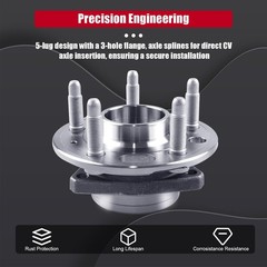 1pcs 513288 Front/Rear Wheel Bearing Hub Assembly, 5-Lug, Fits Cadillac XTS 2…