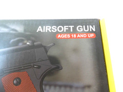 Airsoft Gun Pistol Spring Powered Zinc Alloy Ukarms V11 Series Black Brown 1 Pc