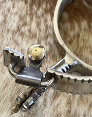 Adult Size Stainless Steel PAIR Western Notched Edge Spurs