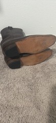 Dingo Brown Western Cowboy Boots Pull-On Square Toe, US Size 10.5