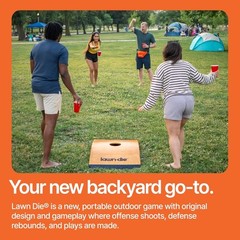 Lawn Die Outdoor Toss Game – Die Meets Cornhole Free Shipping