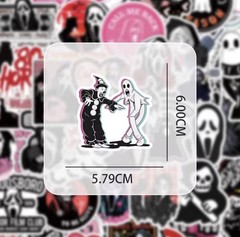 25 Piece Mix Lot 2” Grim Reaper Gothic Skull Stickers Decals, Valentines Mix
