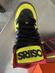 Osiris NYC 83 red ,black &yellow skateboarding shoes #skateboarding #y2k